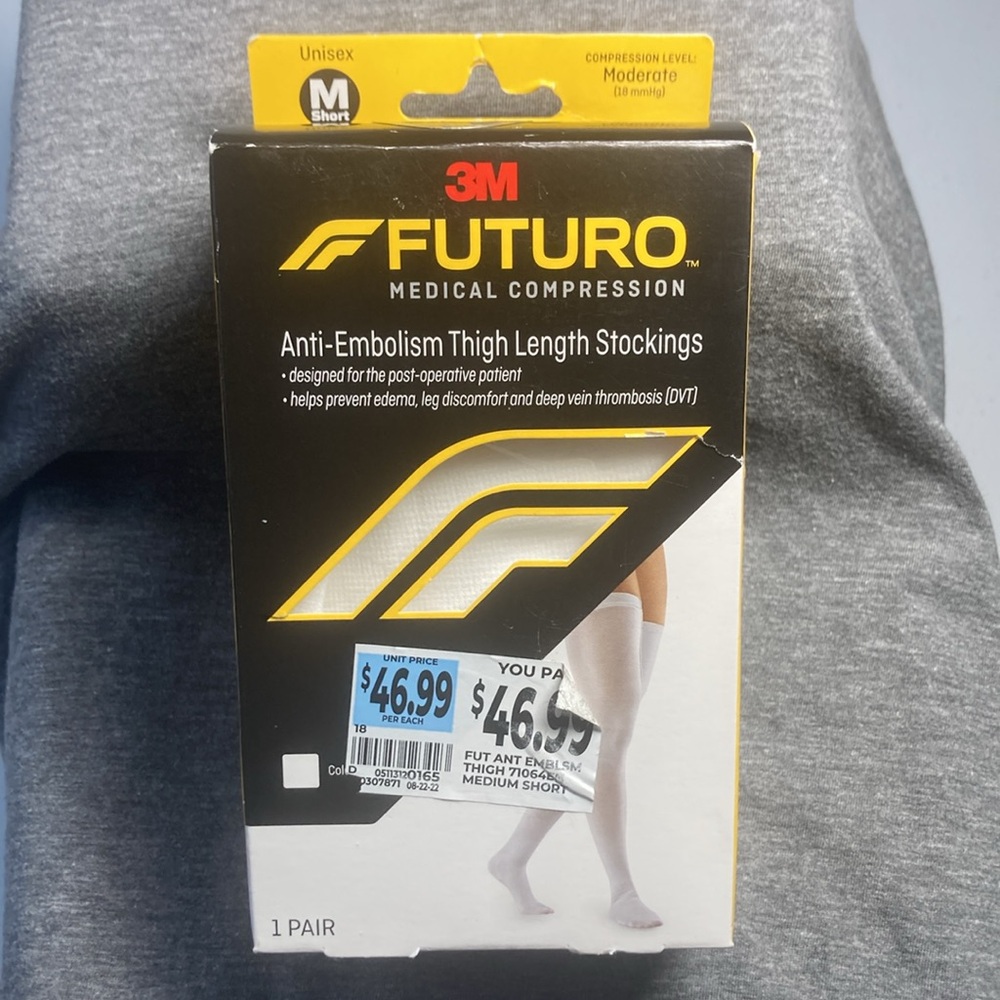Futuro Medical Compression anti embolism Thigh high Stocking unisex M short - Picture 4 of 10